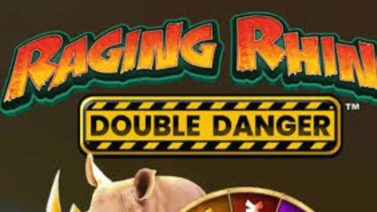 Isang madilim at suspenseful na tanawin ng African savannah sa Raging Rhino Double Danger slot.